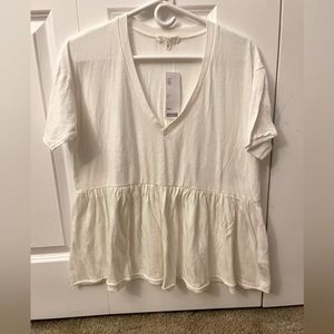 Truly madly urban outfitters peplum white top rare to find! Size M